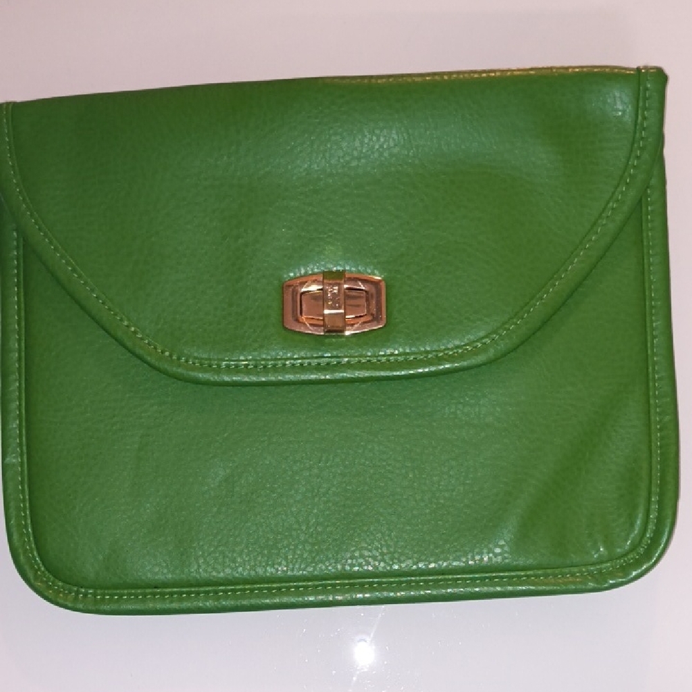 mark. Green Clutch with Gold Accent